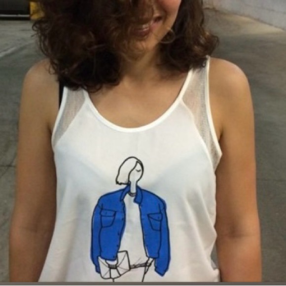 Vintage Zara Tank White Top ( Size Small) - Picture 4 of 4